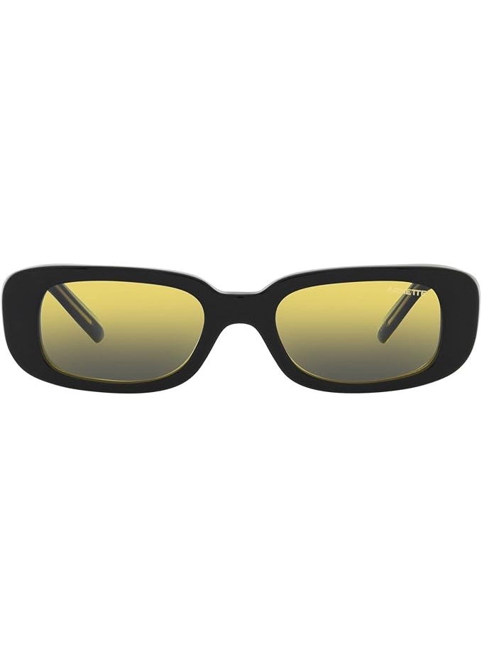 Arnette AN4317 Rectangular Sunglasses for Men - Black/Yellow Frame with Grey/Yellow Lenses (Size 50mm) - Image 2